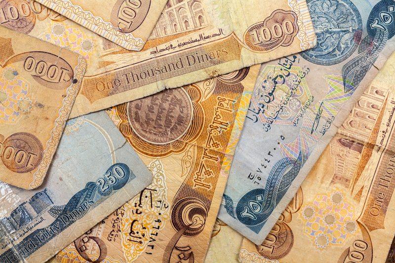 Iraqi dinars — the local currency